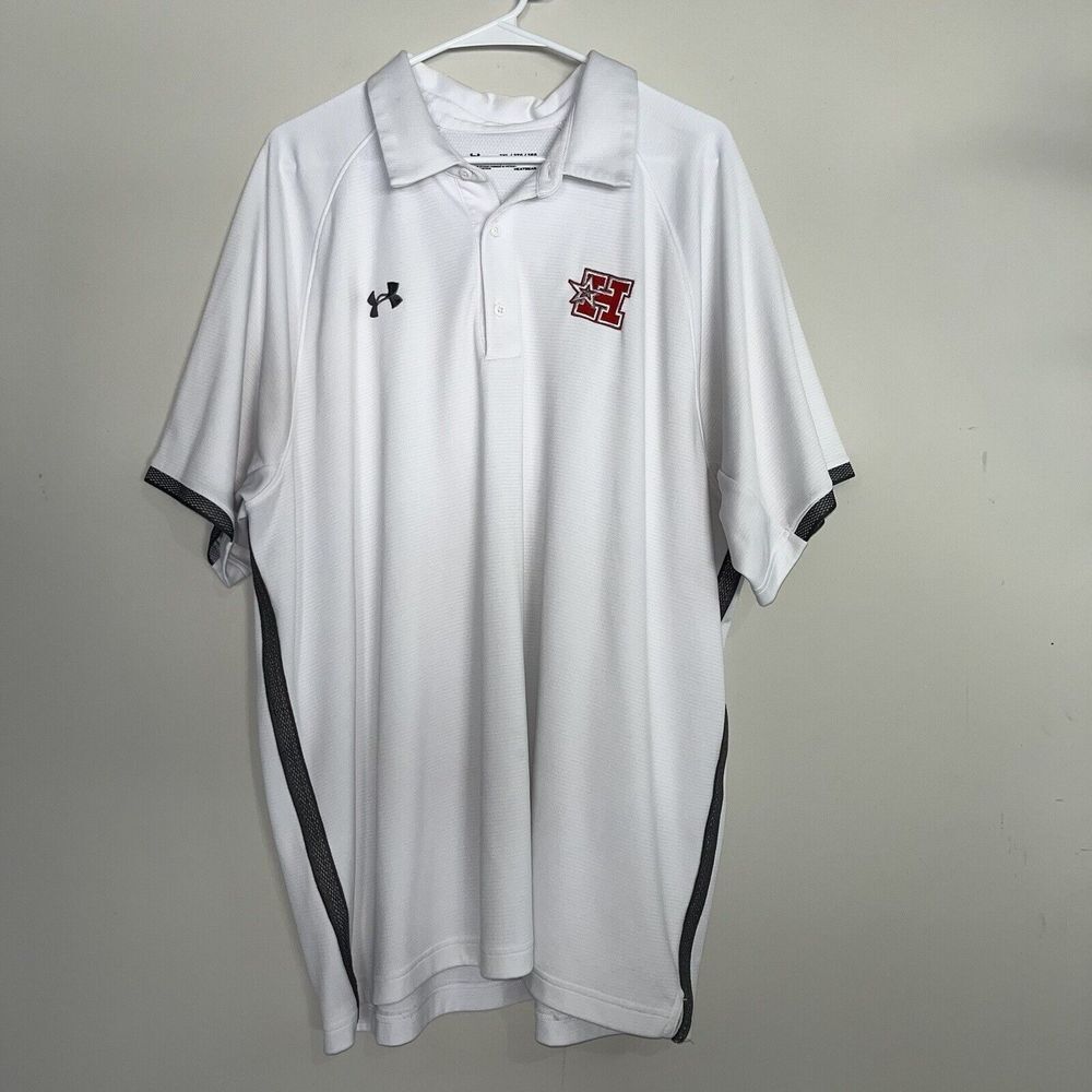 Under Armour Houston Astros Men's 3XL White Black Polo Heatgear